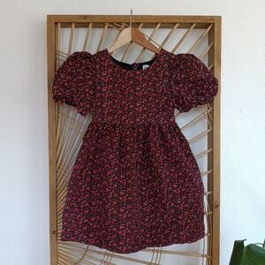 GAP Kid's Puff Sleeve Floral Corduroy Dress / Size Medium